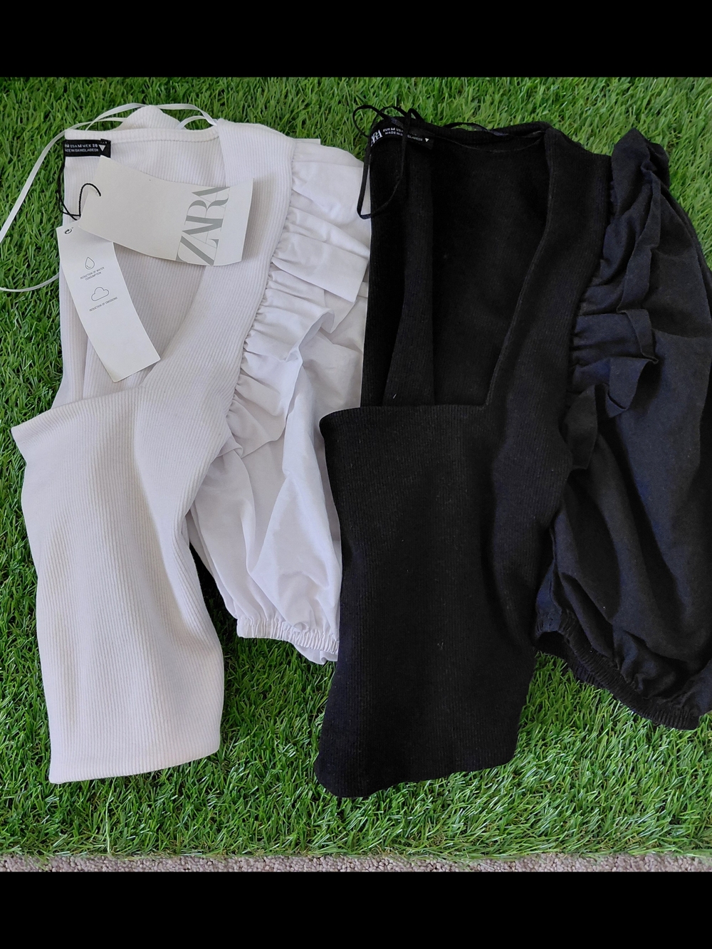 Zara Black & White Set Of 2 Tops